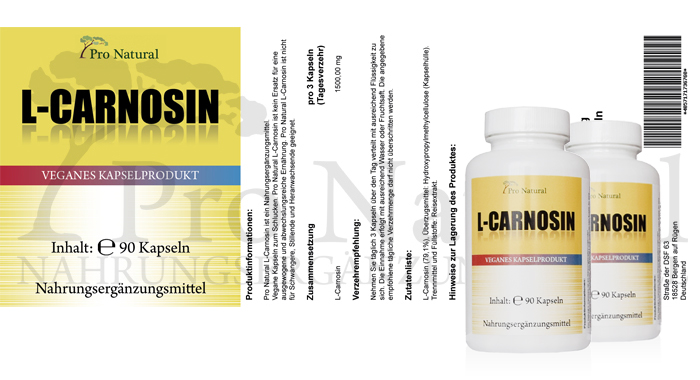 Pro Natural L-Carnosin - Dose &aacute; 90 Kapseln