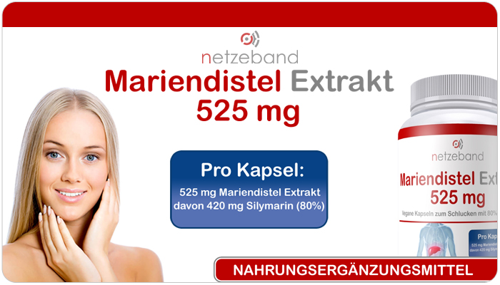 Netzeband Mariendistel Extrakt 525 mg - Dose &aacute; 200 vegane Kapseln