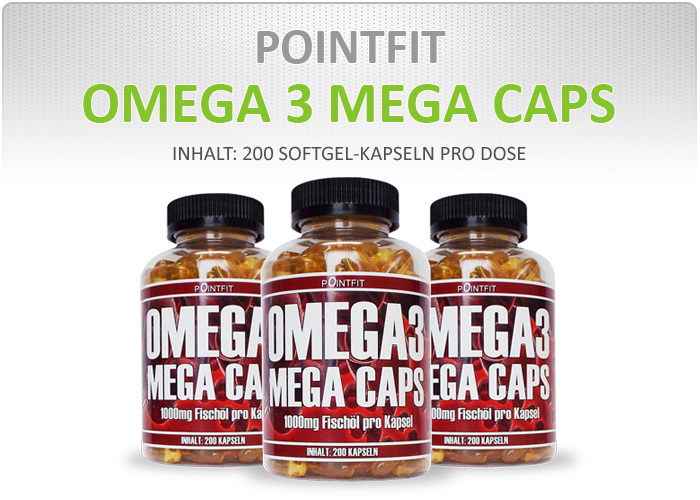 PointFit Omega-3 Mega Caps - Dose &aacute; 200 Softgel-Kapseln