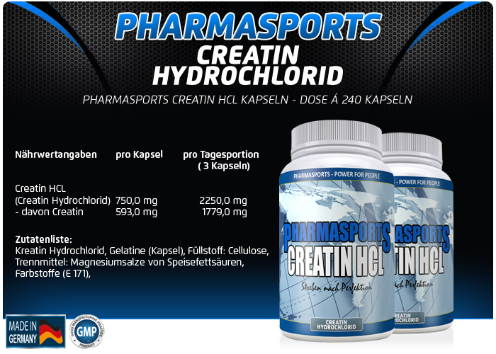 N&auml;hrwertangaben Pharmasports Creatin HCL