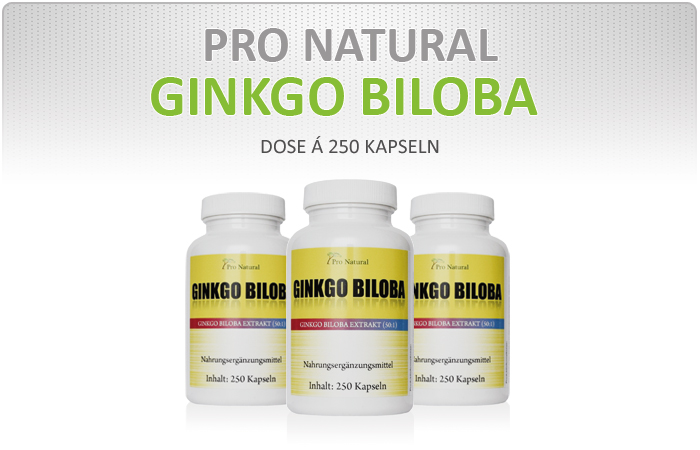 Pro Natural Ginkgo Biloba - Dose &aacute; 250 Kapseln 