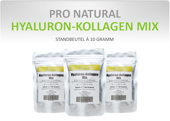 Pro natural Hyaluron-Kollagen Mix - Packung á 10 Gramm Pro natural Hyaluron-Kollagen Mix - Packung á 10 Gramm