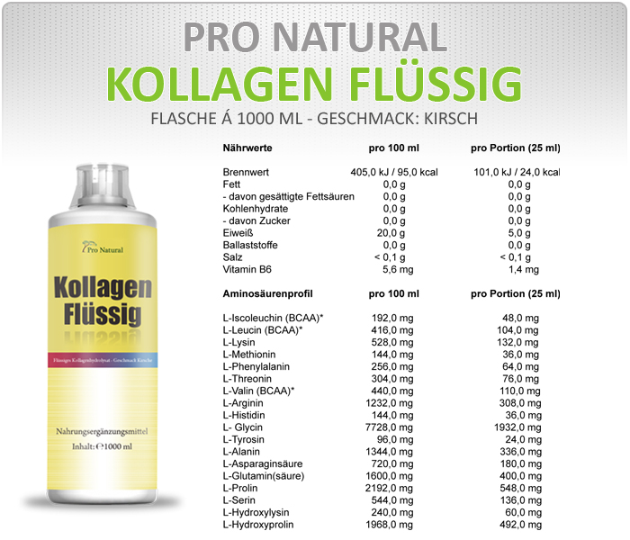 Informationen zu Pro Natural Kollagen Fl&uuml;ssig