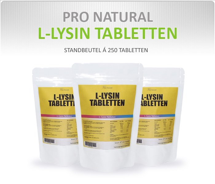 Pro Natural L-Lysin Tabletten - Standbeutel &aacute; 250 Tabletten