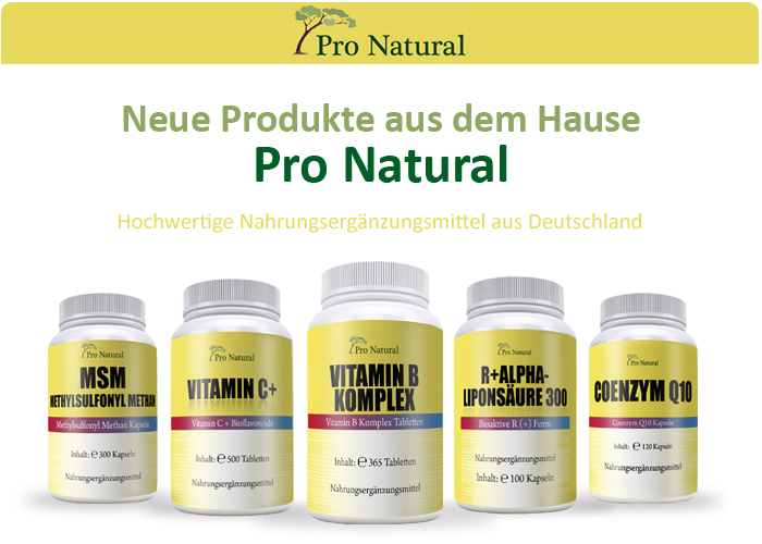 Neue Pro Natural Vitamin-Sortiment ab sofort lieferbar! Neue Pro Natural Vitamin-Sortiment ab sofort lieferbar!
