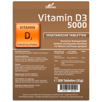 Steiner Vitamin D3 5000