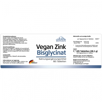 Bergen Zink Bisglycinat