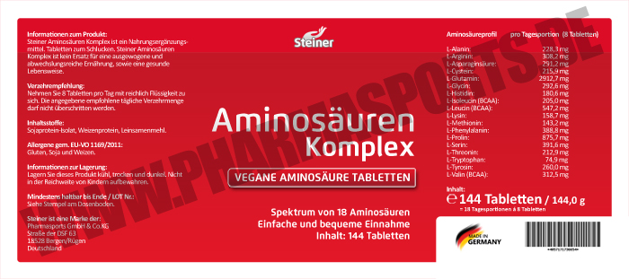 Steiner Aminos&auml;uren Komplex - Aminos&auml;ure Tabletten