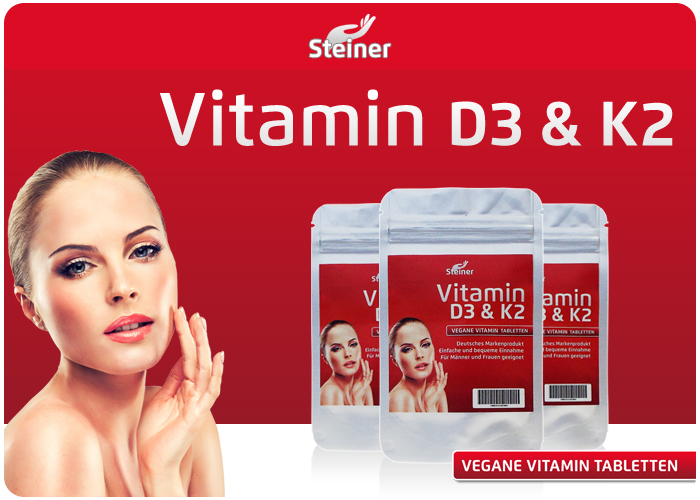 Steiner Vitamin D3 & K2 - Standbeutel &aacute; 90 Tabletten